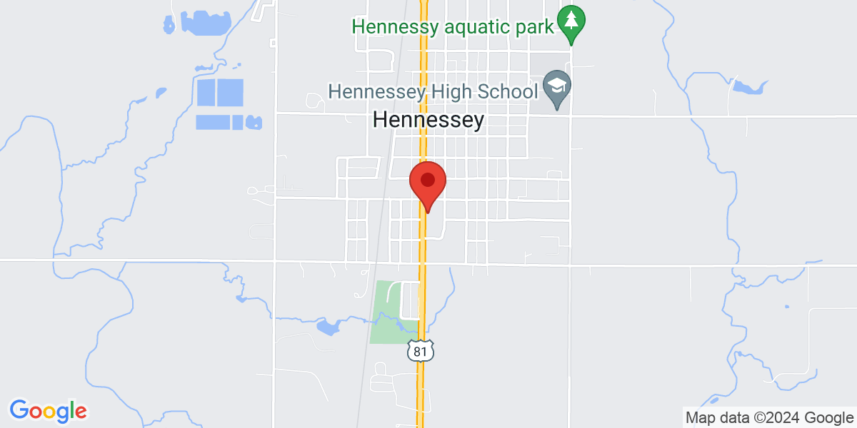 Map of Hennessey Public Library